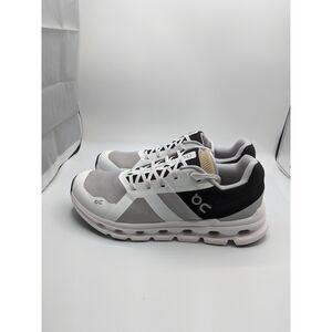 On Men's Cloudrunner Sneakers, Glacier | Black, 10.5 Medium US